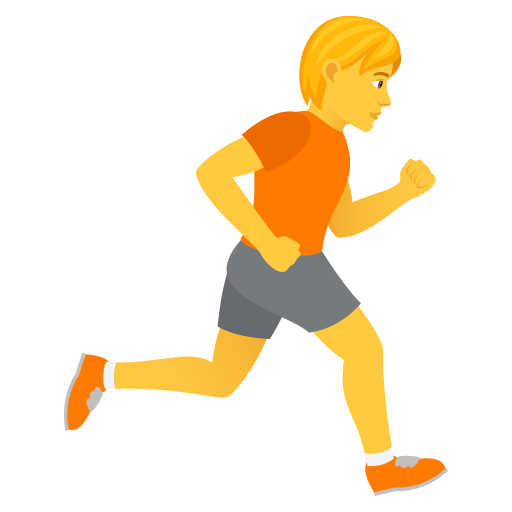 Person Running Facing Right on JoyPixels