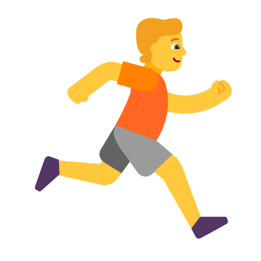 Person Running Facing Right on Microsoft Fluent