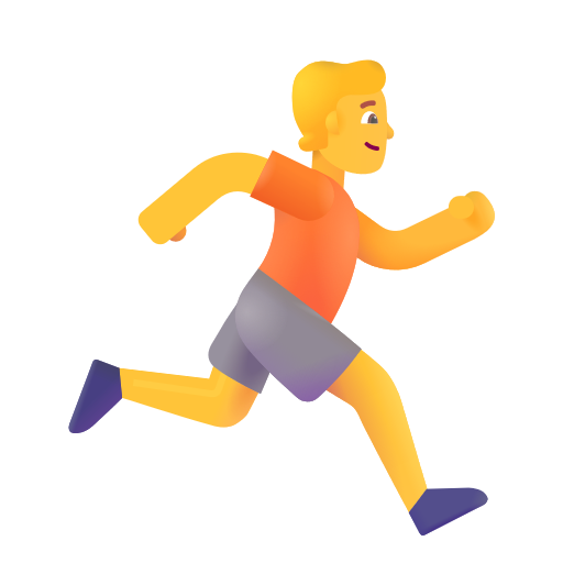 Person Running Facing Right on Microsoft 3D