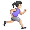 Woman Running Facing Right: Light Skin Tone on Samsung