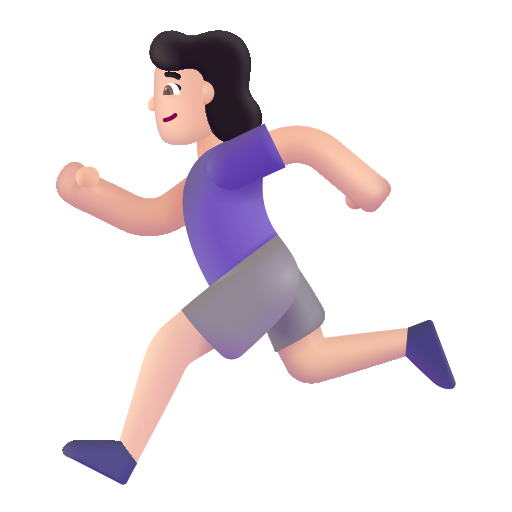 Woman Running: Light Skin Tone on Microsoft 3D