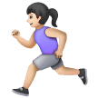 Woman Running: Light Skin Tone on Samsung