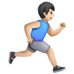 Man Running Facing Right: Light Skin Tone on Samsung