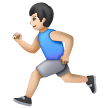 Man Running: Light Skin Tone on Samsung