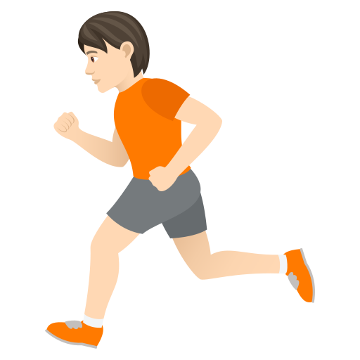 Runner: Light Skin Tone on JoyPixels