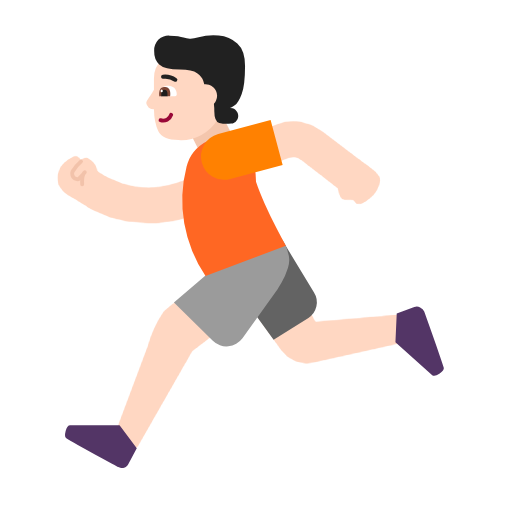 Runner: Light Skin Tone on Microsoft Fluent