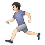 Runner: Light Skin Tone on WhatsApp
