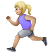 Woman Running: Medium-Light Skin Tone on Samsung