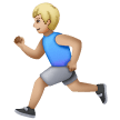 Man Running: Medium-Light Skin Tone on Samsung