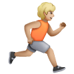 Person Running Facing Right: Medium-Light Skin Tone on Samsung