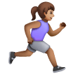 Woman Running Facing Right: Medium Skin Tone on Samsung