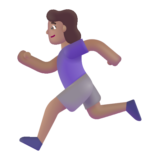 Woman Running: Medium Skin Tone on Microsoft 3D