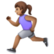 Woman Running: Medium Skin Tone on Samsung
