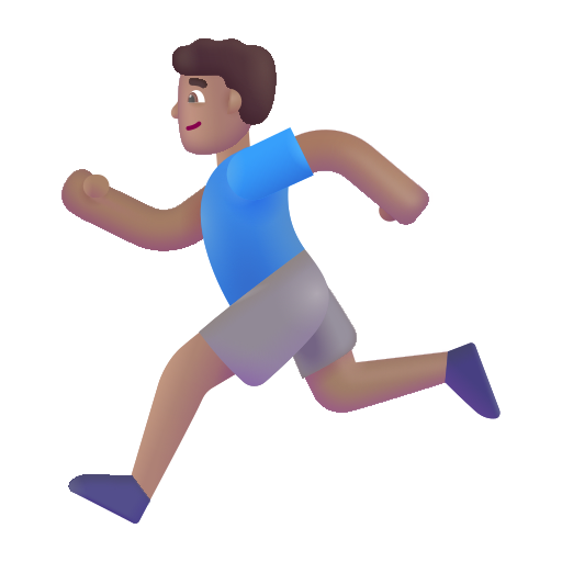 Man Running: Medium Skin Tone on Microsoft 3D