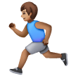 Man Running: Medium Skin Tone on Samsung