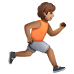 Person Running Facing Right: Medium Skin Tone on Samsung