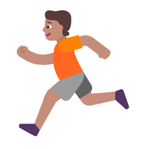 Runner: Medium Skin Tone on Microsoft Fluent