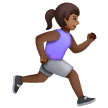Woman Running Facing Right: Medium-Dark Skin Tone on Samsung