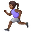 Woman Running: Medium-Dark Skin Tone on Samsung