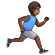 Man Running Facing Right: Medium-Dark Skin Tone on Samsung
