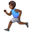 Man Running: Medium-Dark Skin Tone on Samsung