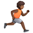 Person Running Facing Right: Medium-Dark Skin Tone on Samsung