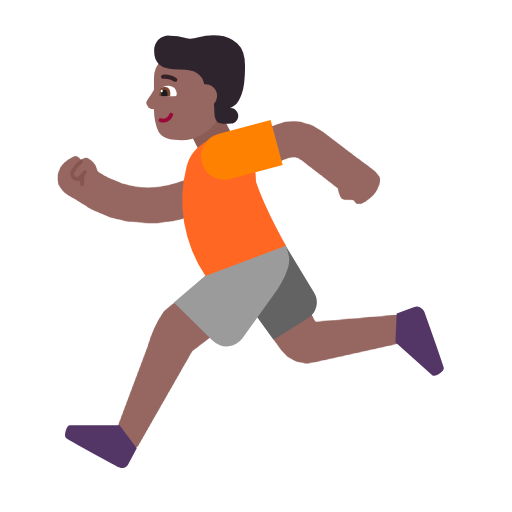 Runner: Medium-Dark Skin Tone on Microsoft Fluent