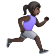 Woman Running Facing Right: Dark Skin Tone on Samsung