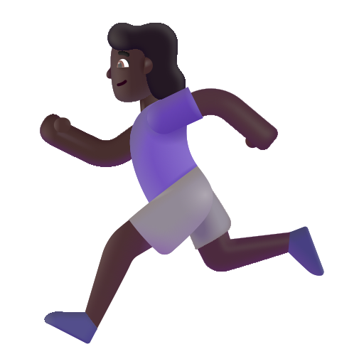 Woman Running: Dark Skin Tone on Microsoft 3D