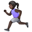 Woman Running: Dark Skin Tone on Samsung