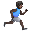Man Running Facing Right: Dark Skin Tone on Samsung
