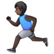 Man Running: Dark Skin Tone on Samsung