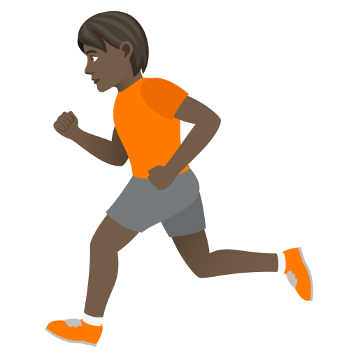 Runner: Dark Skin Tone on JoyPixels