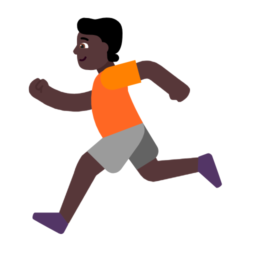 Runner: Dark Skin Tone on Microsoft Fluent