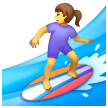 Woman Surfing on Samsung