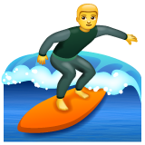 Man Surfing on WhatsApp