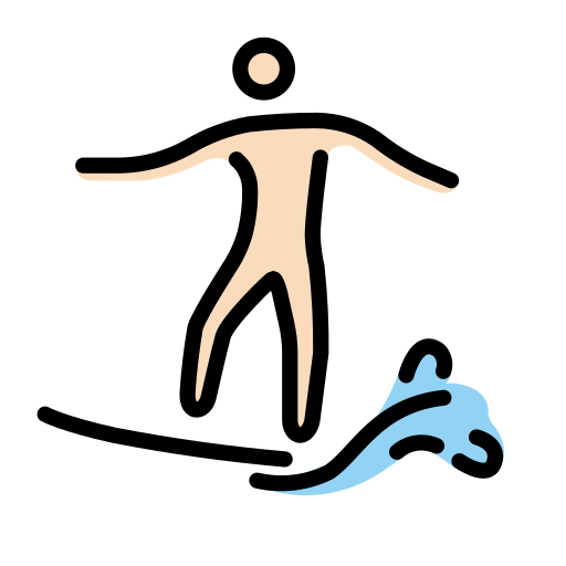 Man Surfing: Light Skin Tone on OpenMoji