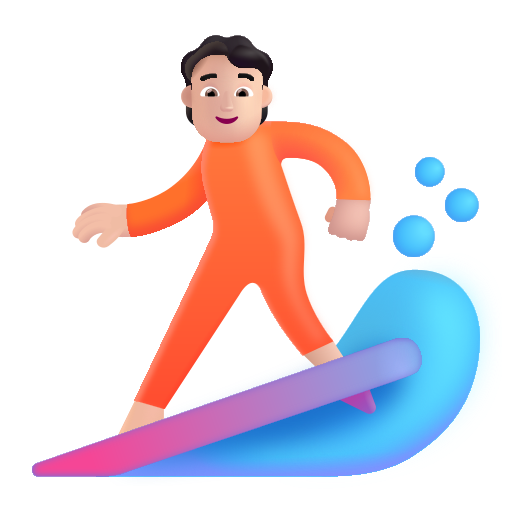 Surfer: Light Skin Tone on Microsoft 3D