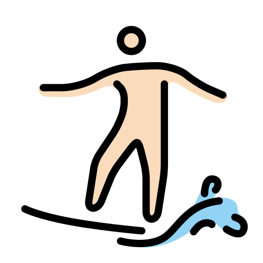 Surfer: Light Skin Tone on OpenMoji