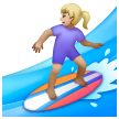 Woman Surfing: Medium-Light Skin Tone on Samsung