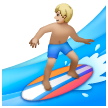Man Surfing: Medium-Light Skin Tone on Samsung