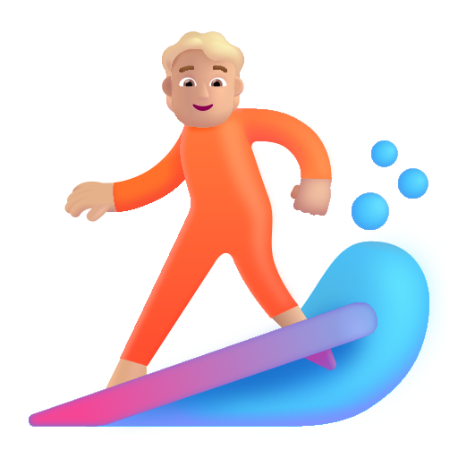Surfer: Medium-Light Skin Tone on Microsoft 3D