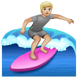 Surfer: Medium-Light Skin Tone on WhatsApp