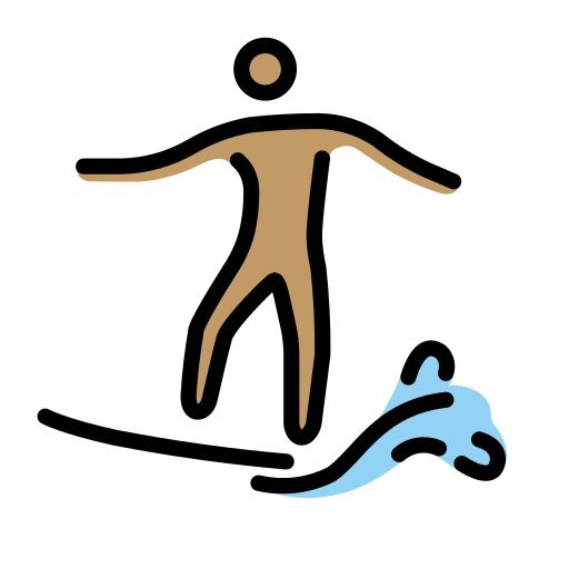 Man Surfing: Medium Skin Tone on OpenMoji