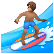 Man Surfing: Medium Skin Tone on Samsung