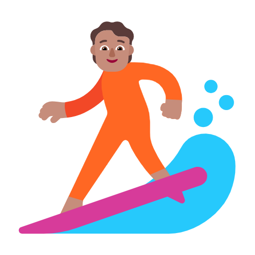 Surfer: Medium Skin Tone on Microsoft Fluent