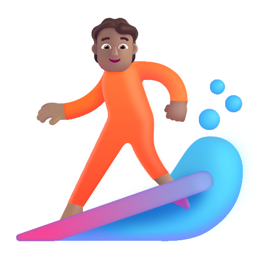 Surfer: Medium Skin Tone on Microsoft 3D