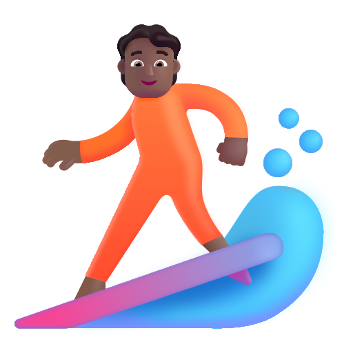 Surfer: Medium-Dark Skin Tone on Microsoft 3D