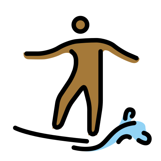 Surfer: Medium-Dark Skin Tone on OpenMoji
