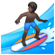 Man Surfing: Dark Skin Tone on Samsung